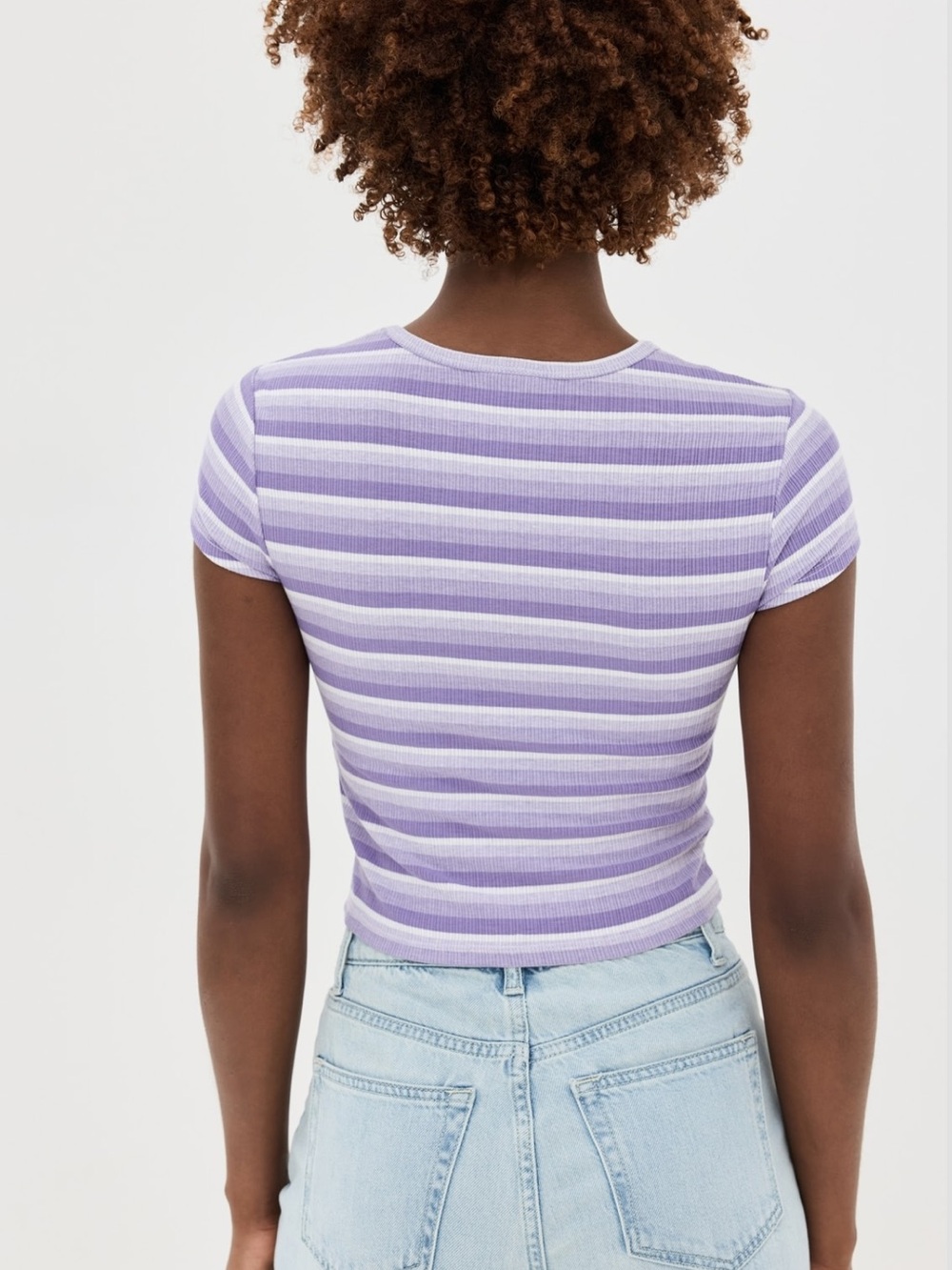 Reformation Muse Striped Ribbed Tee - Picture 4 of 9